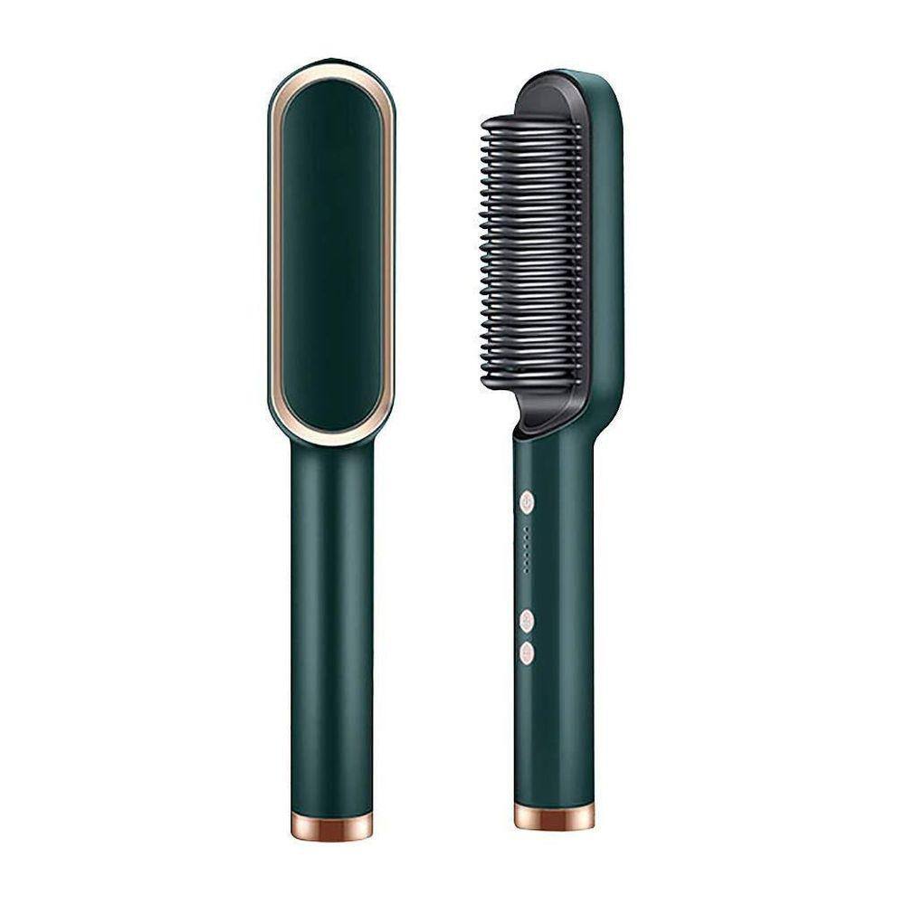 Escova Alisadora De Cabelo 3 Em 1 Elétrico Cerâmico