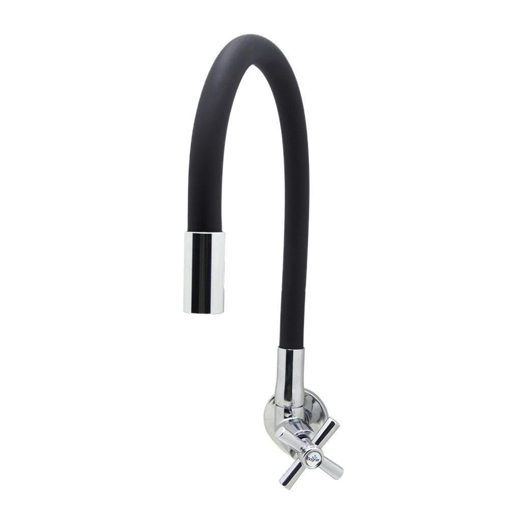 Torneira Pia Cozinha Parede Gourmet Color Preto Fosco 1/4V