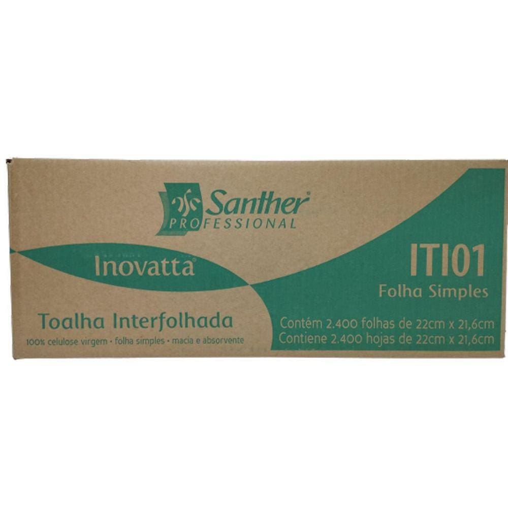 Toalha Papel Inovatta Folha Simples Interfolha 2400 Folhas