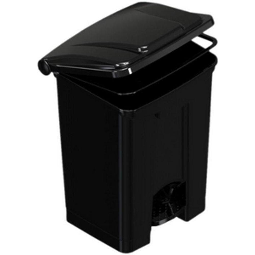 Lixeira Com Pedal Polipropileno Preta - 50 Litros