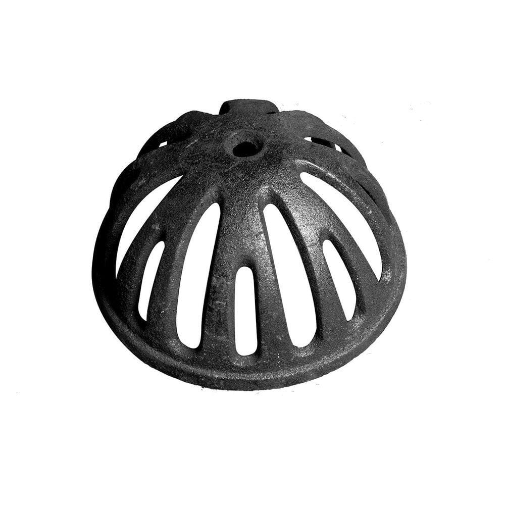 Kit 5 Ralo Grelha Abacaxi Semiesférico 150Mm Ferro Fundido
