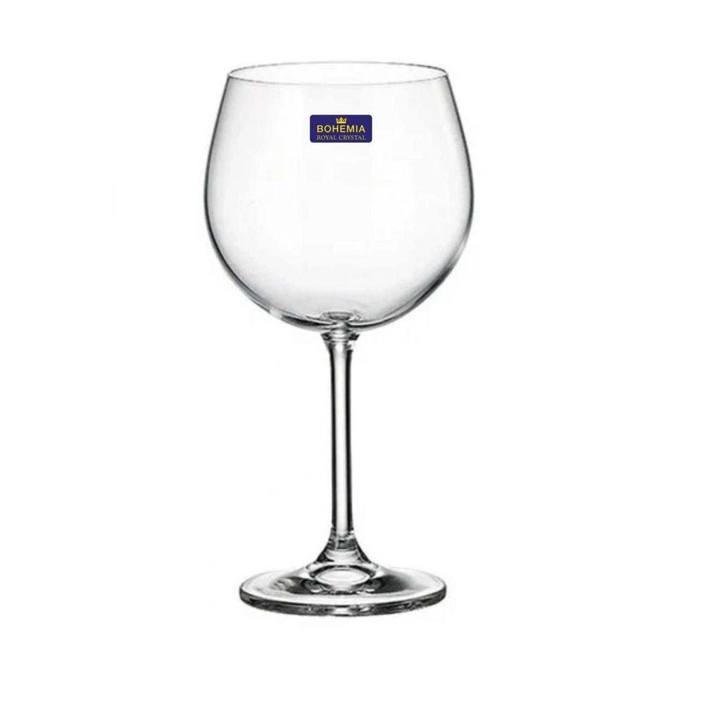 Jogo 6 Taças Cristal Bohemia Gin Titanium 570Ml