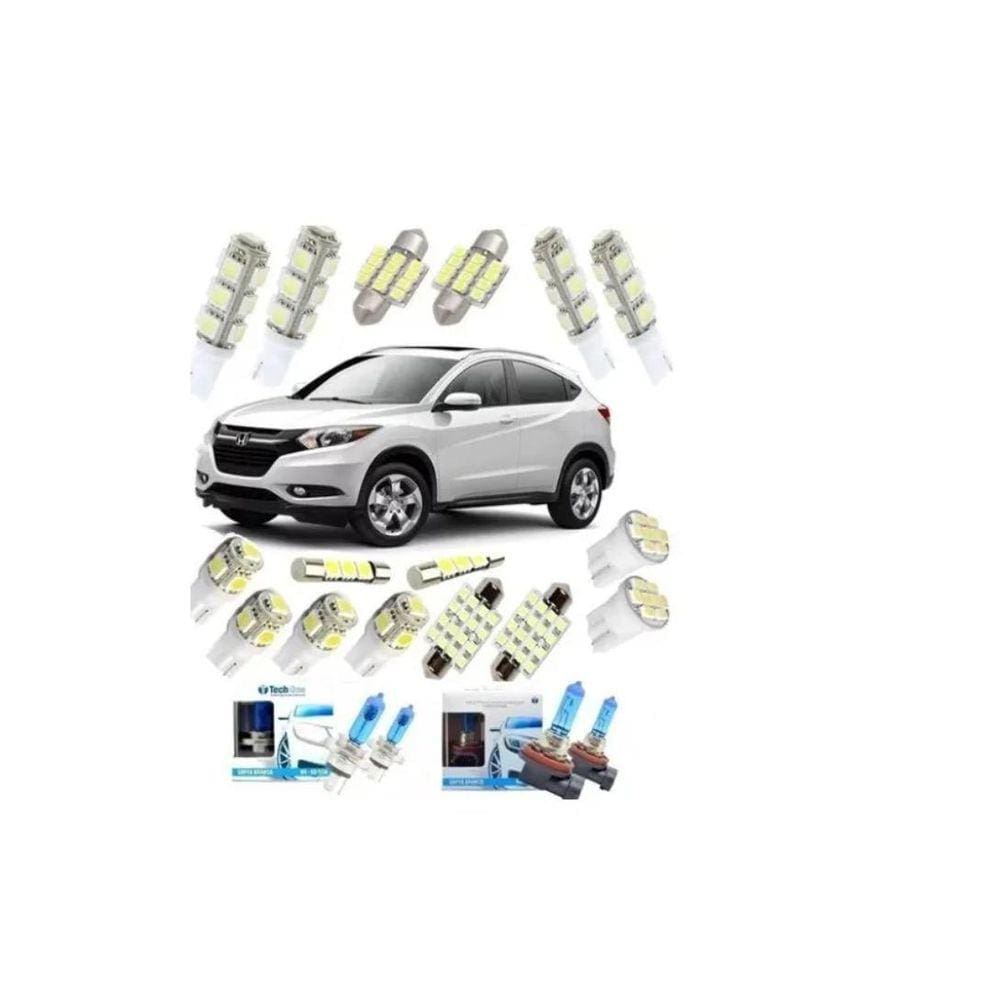 Kit Lampadas Led Super Branca Farol Milha Honda Hrv Techone