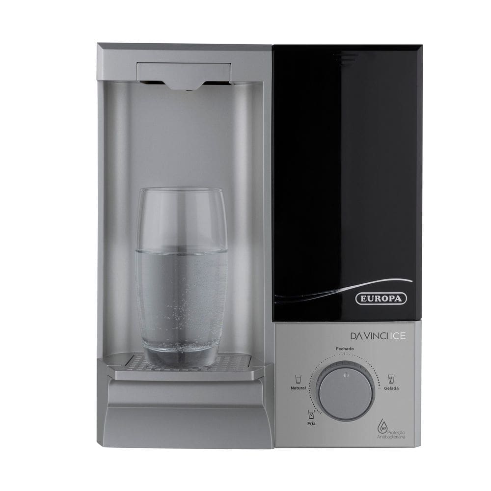 Purificador De Água Gelada Anti bacteriológico Europa Da Vinci Ice Hf Inox