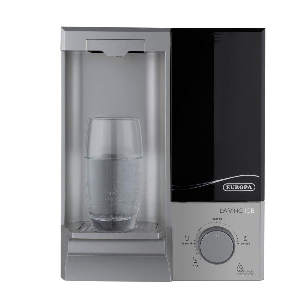 Purificador De Água Gelada Anti bacteriológico Europa Da Vinci Ice Hf Inox