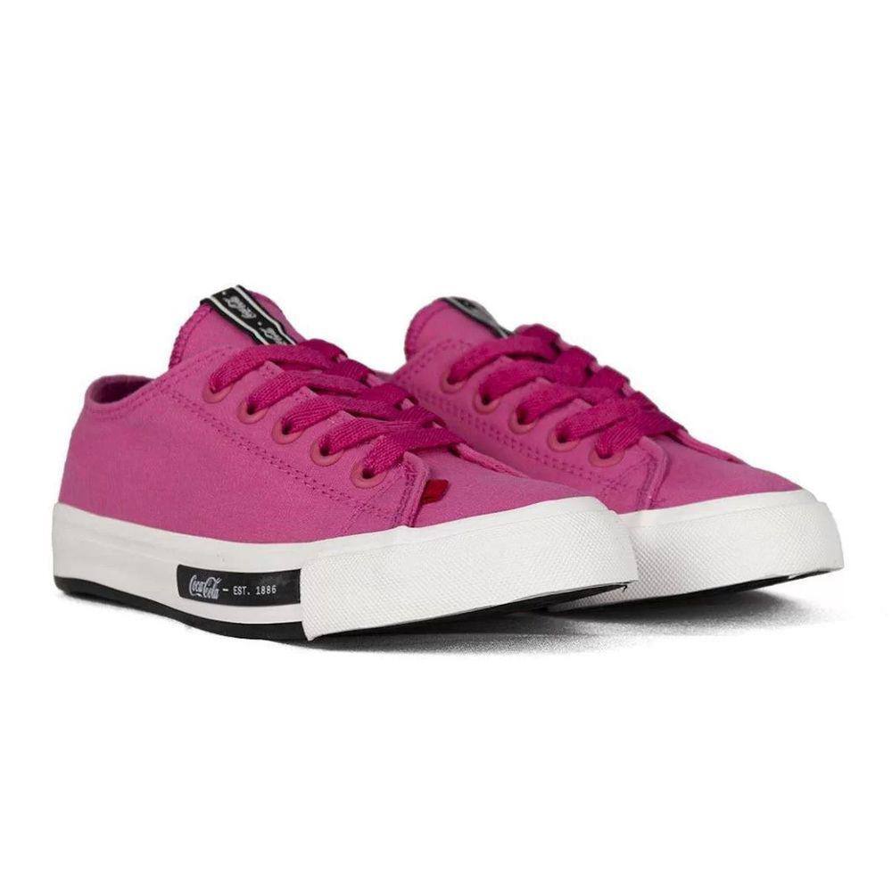 Tenis coca cola basket floater hot sale low rosa