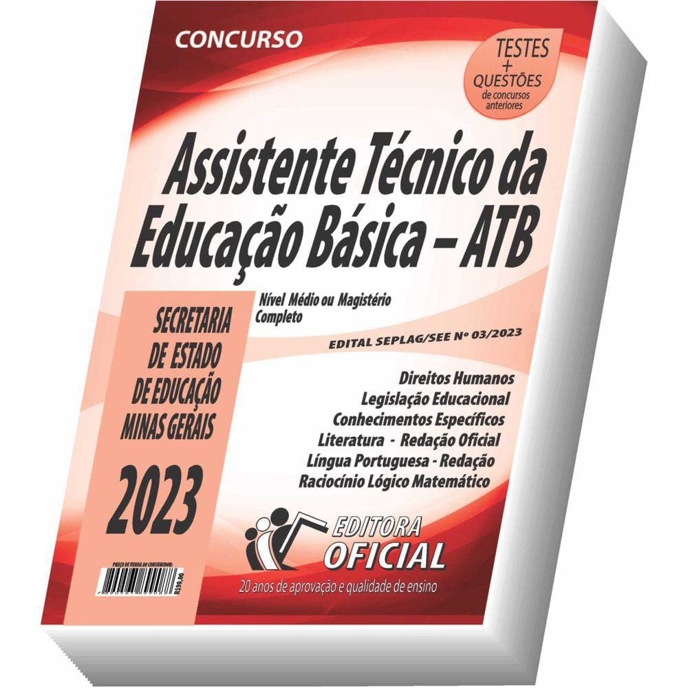Apostila SEE - MG - Assistente Técnico de Educação Básica - ATB