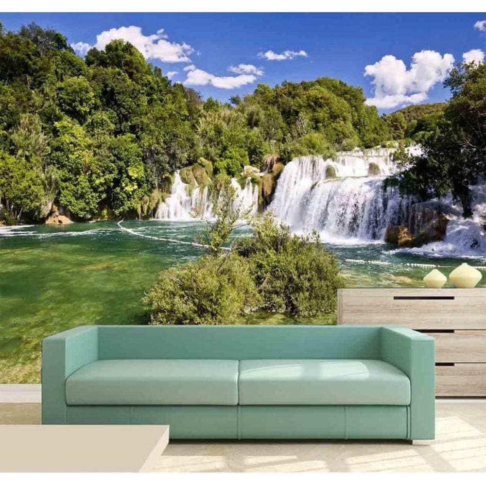 Papel de Parede Cachoeira 3D 3,75M² na 007
