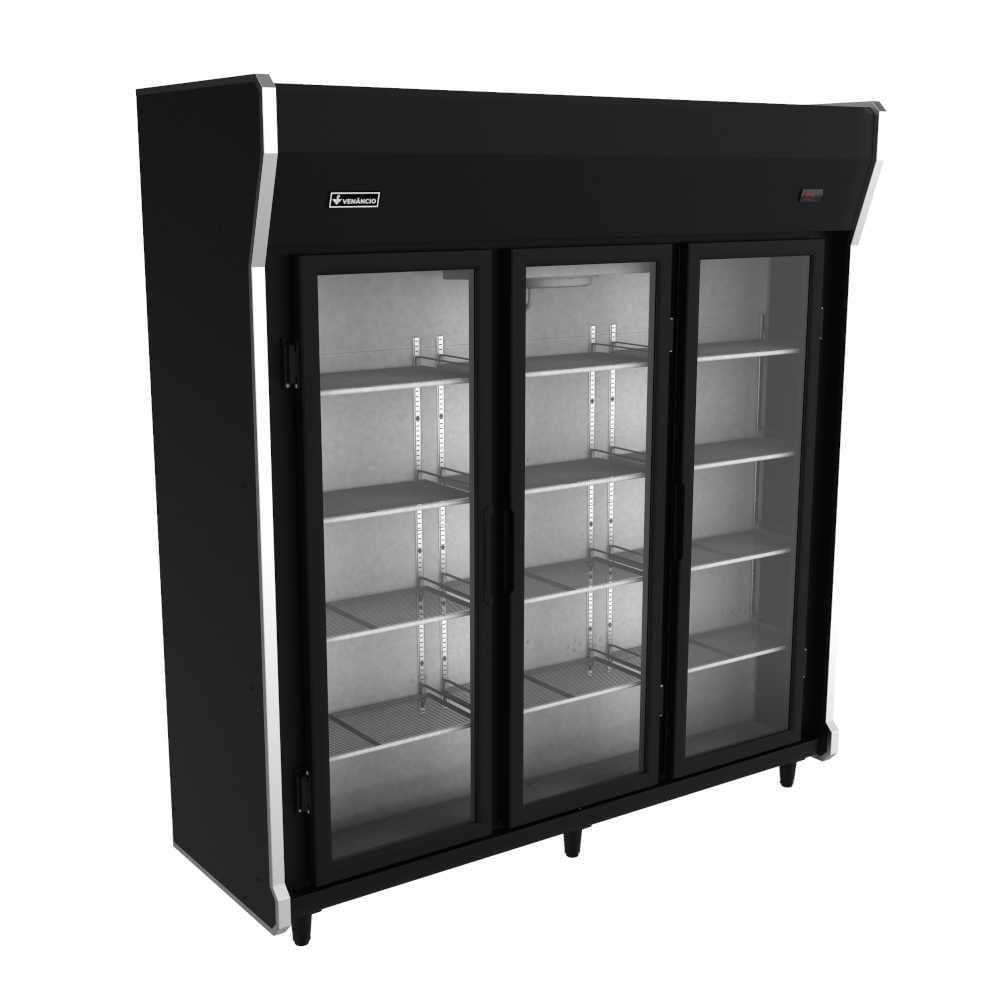 Balcão Auto Serviço Frios e Laticínios 3 Portas Preto VREV30 220V - Venâncio
