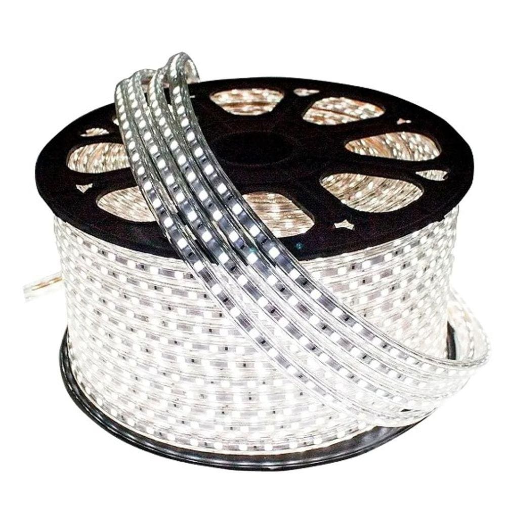 Fita Mangueira Led 5050 Branco Frio 220v 11m + Adaptador