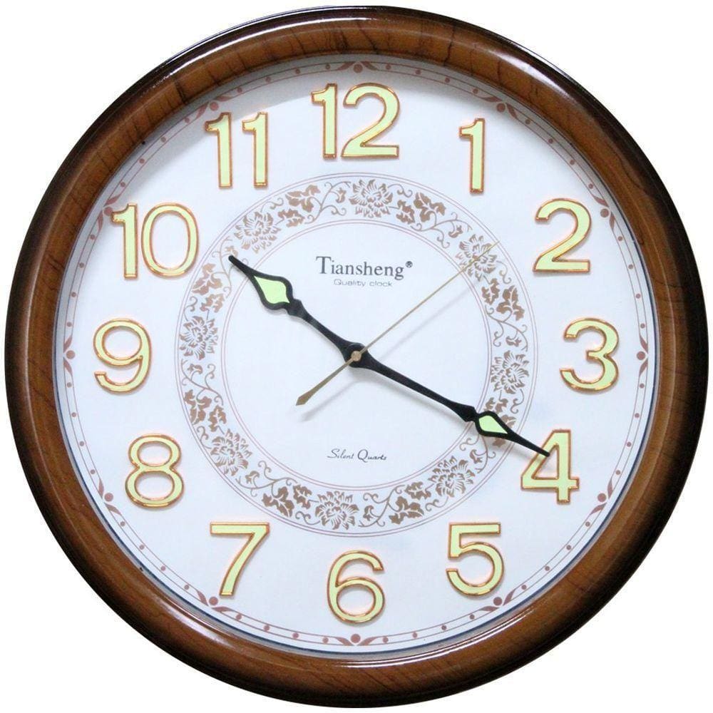 Relógio De Parede Decorativo Tiansheng® 46cm Branco