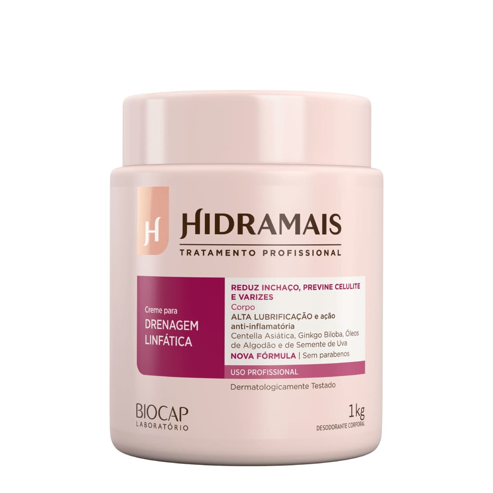 Creme de Massagem Hidramais Profissional Drenagem linfática - 1kg