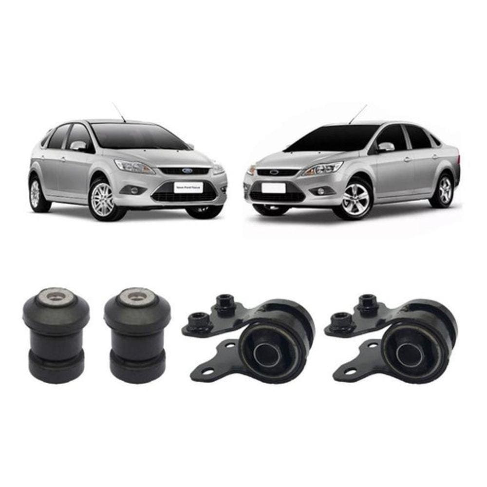 Kit 4 Bucha Bandeja Balança Leque Ford Focus 2008 2009 2010