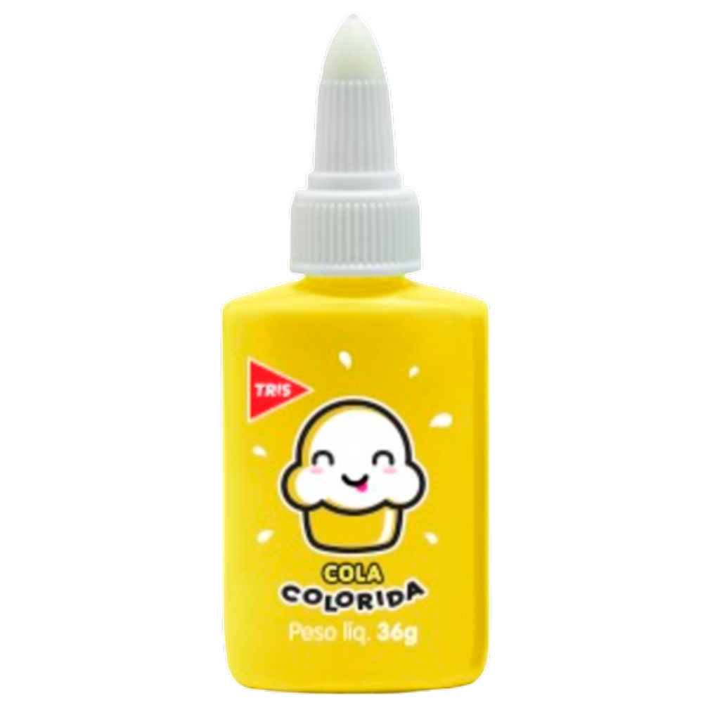 Cola colorida Amarela cupcake 36g Marca Tris
