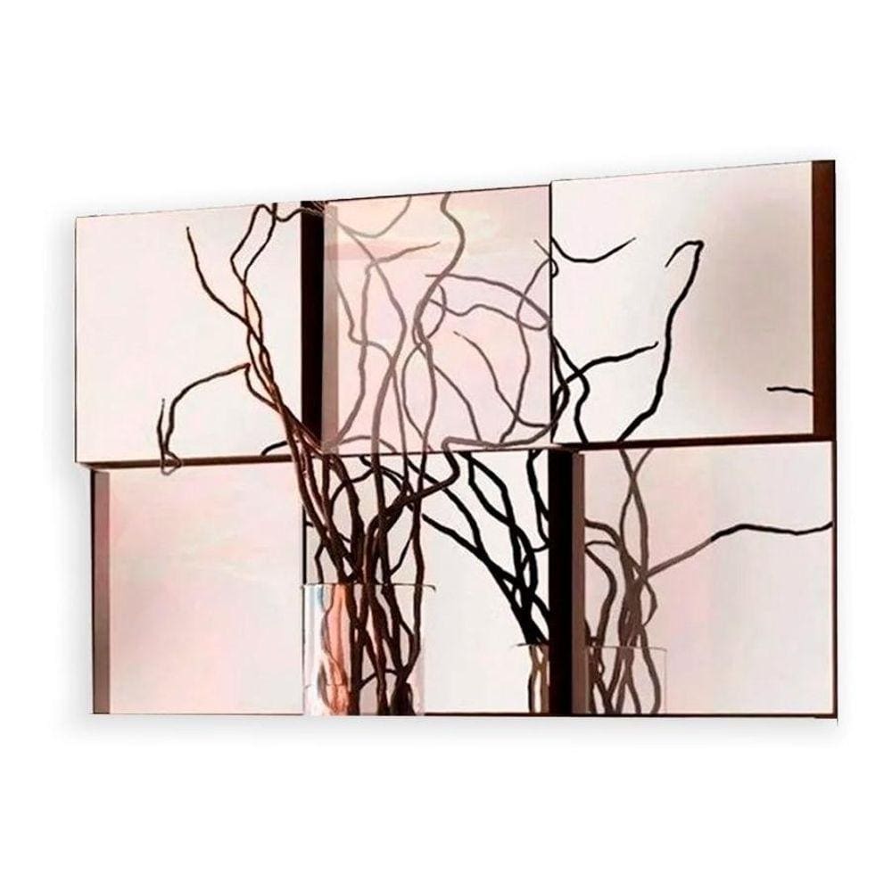 Espelho Decorativo 3D Módulos Liverpool Mdf Relevo 6 Peças
