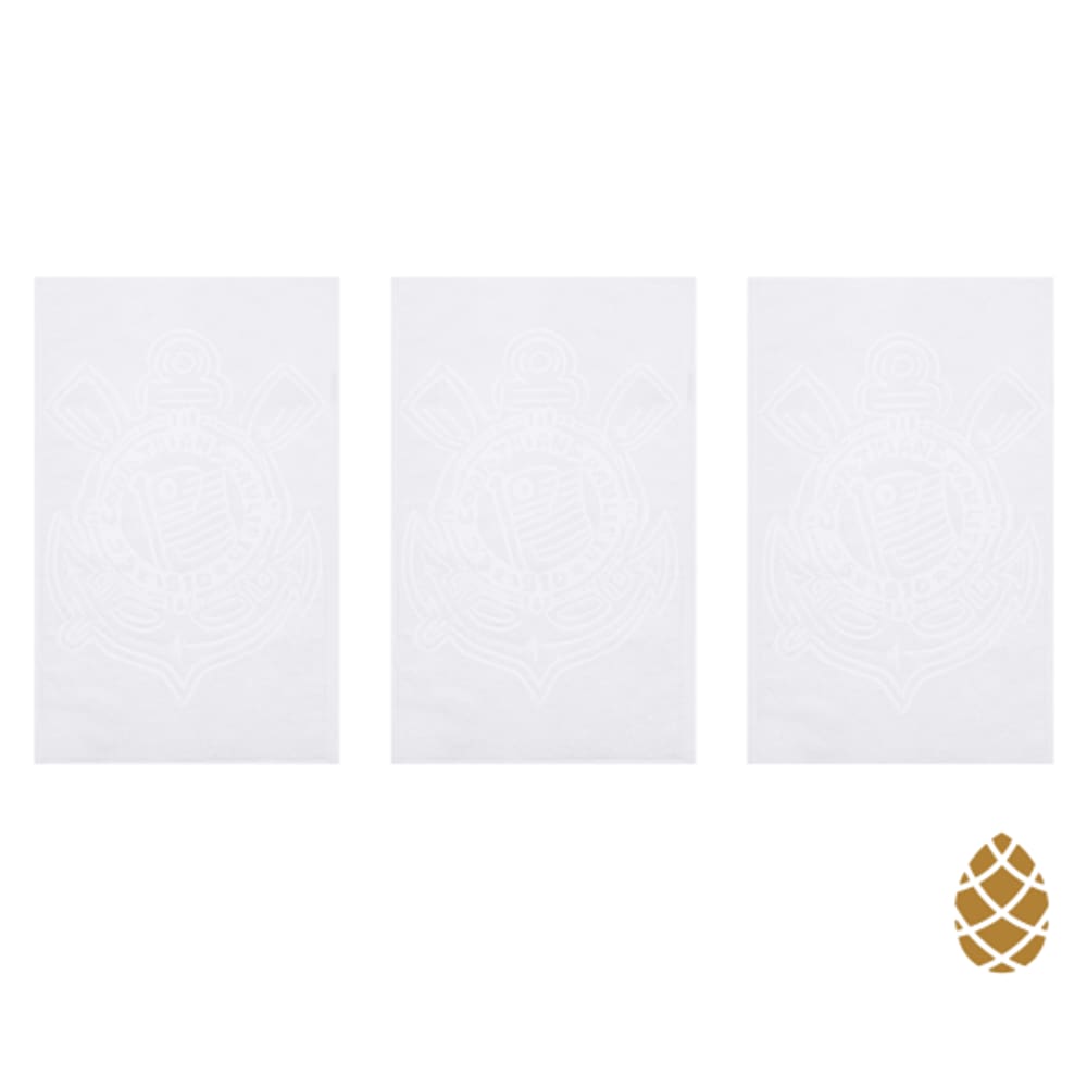 Kit 3 Toalhas de Academia/Mão Buettner Corinthians Branco