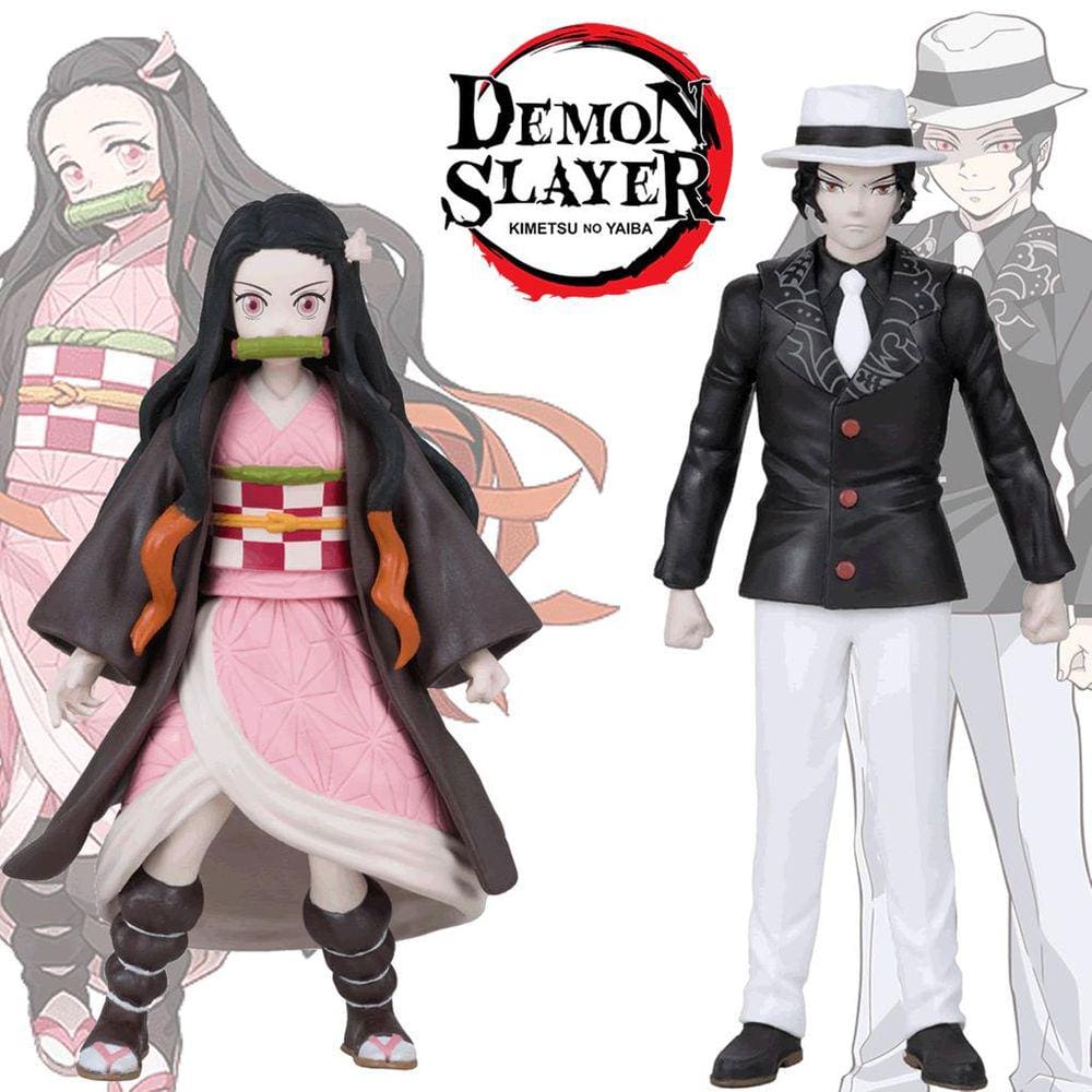 Figma articulado Demon Slayer Zenitsu Agatsuma Kamado Tanjiro Nezuko action  figure boneco kimetsu no yaiba