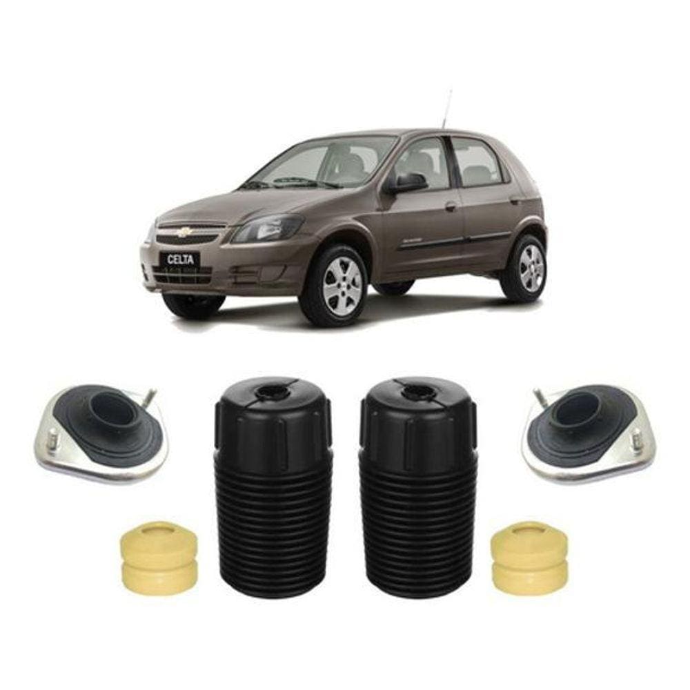 Kit Batente Coxim Dianteiro Celta 2008 2009 2010 2011 2012