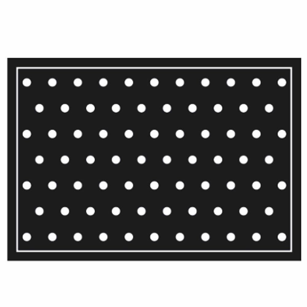 Tapete de Cozinha Kacyumara 45x65cm Decore Black White