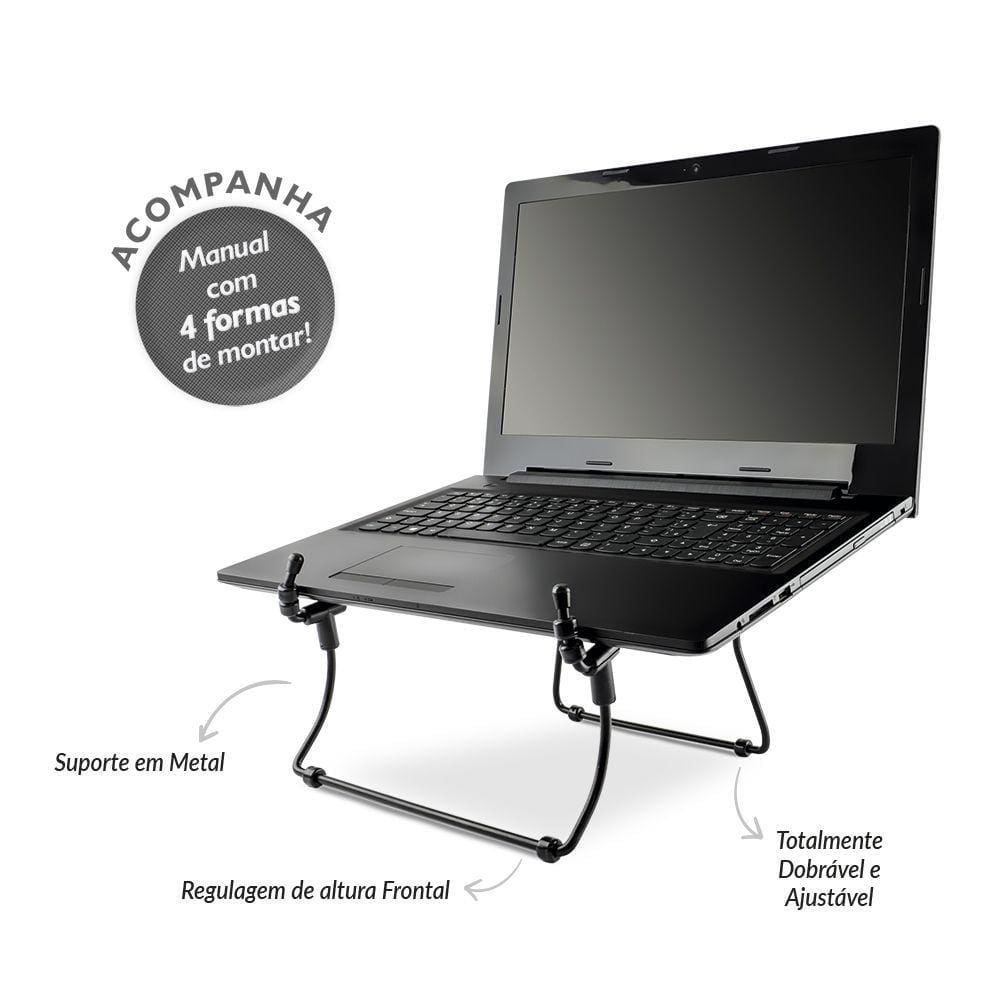 Suporte Leve E Ergonômico Para Notebook Em Aço