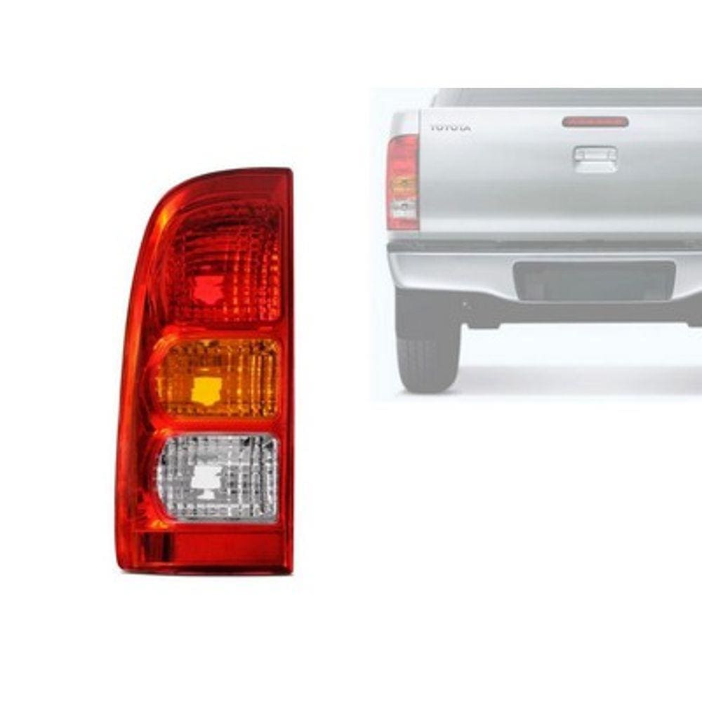 LANTERNA TRASEIRA HILUX 05 a 11 TRICOLOR MOTORISTA