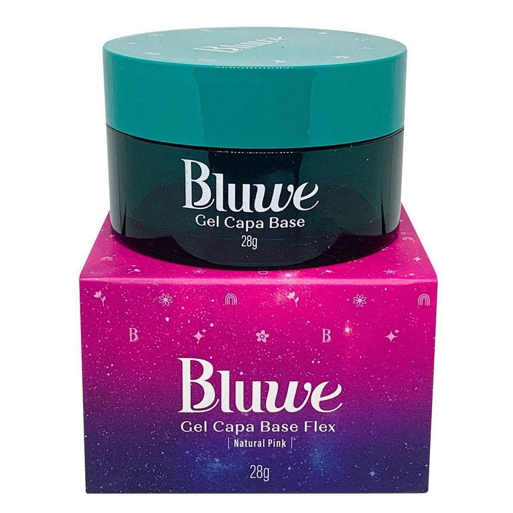 Gel Capa Base Bluwe Flex Natural Pink Passo 3 28G