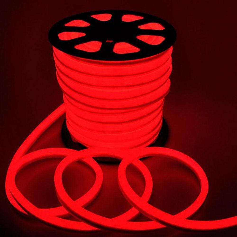 5 metros Mangueira Led neon Corte 2,5cm Flex 12v Alto Brilho…cor Vermelho