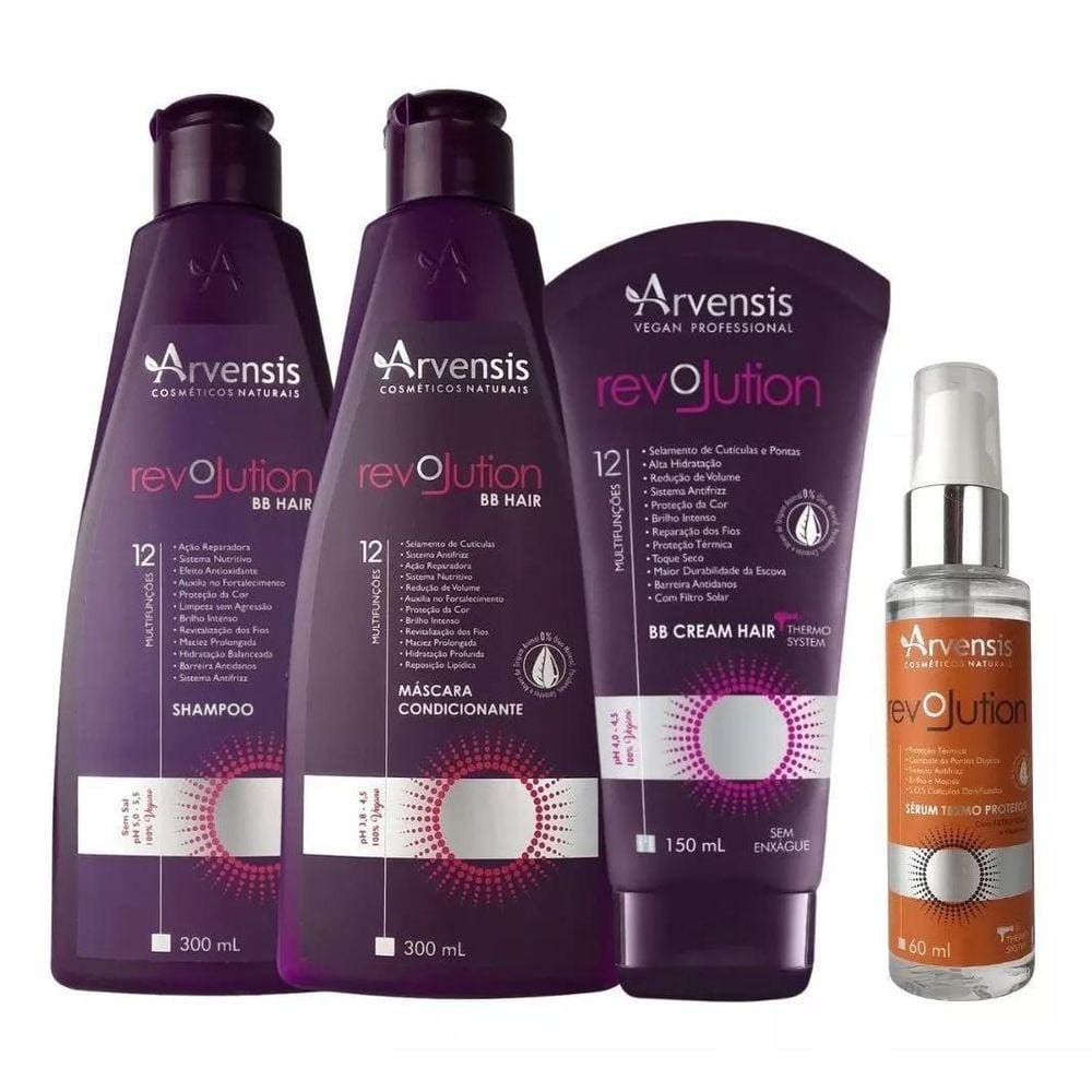 Kit Arvensis Revolution Shampoo + Mascara + Bb Cream + Sérum