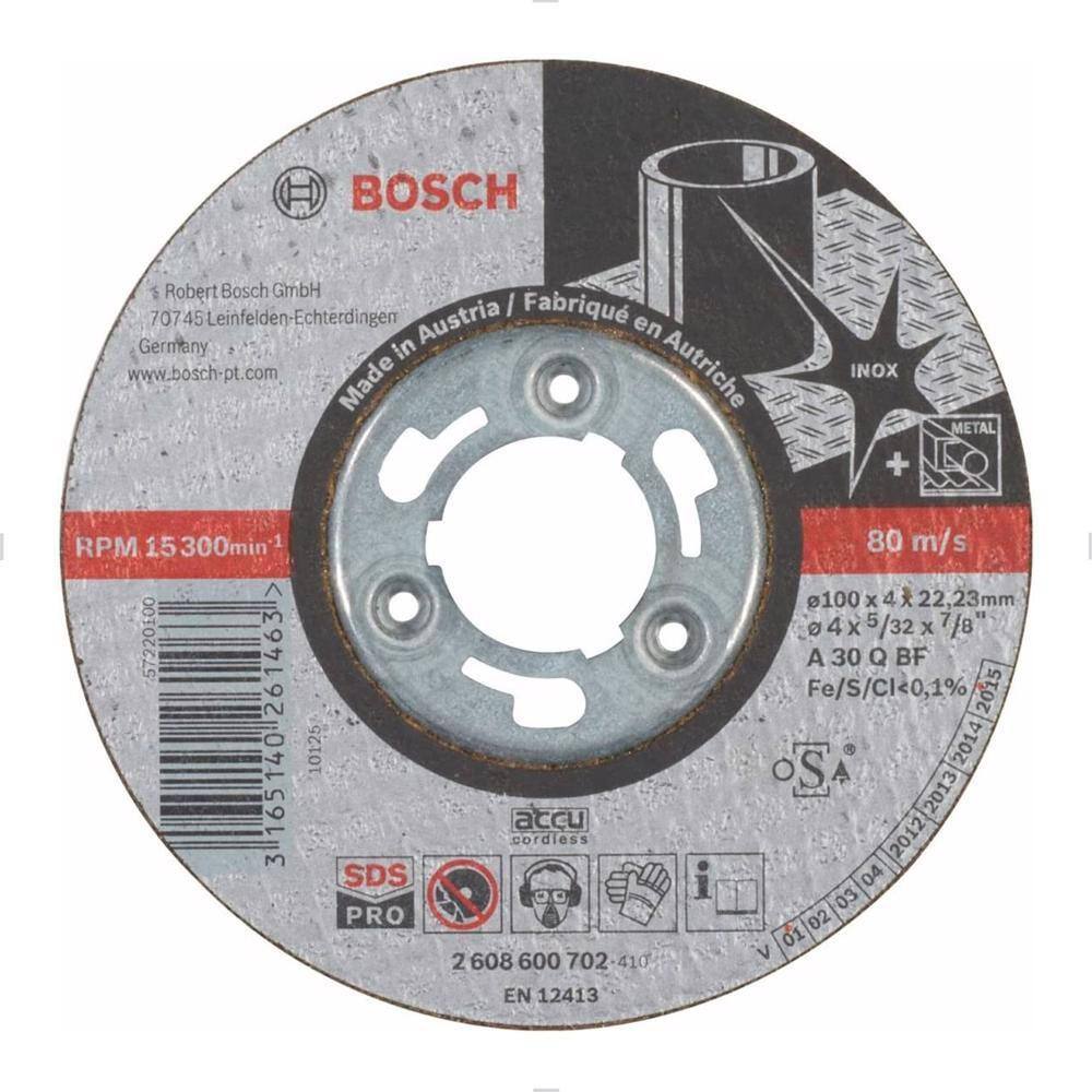 Disco De Desbaste 4” para Inox 2608600702 Bosch