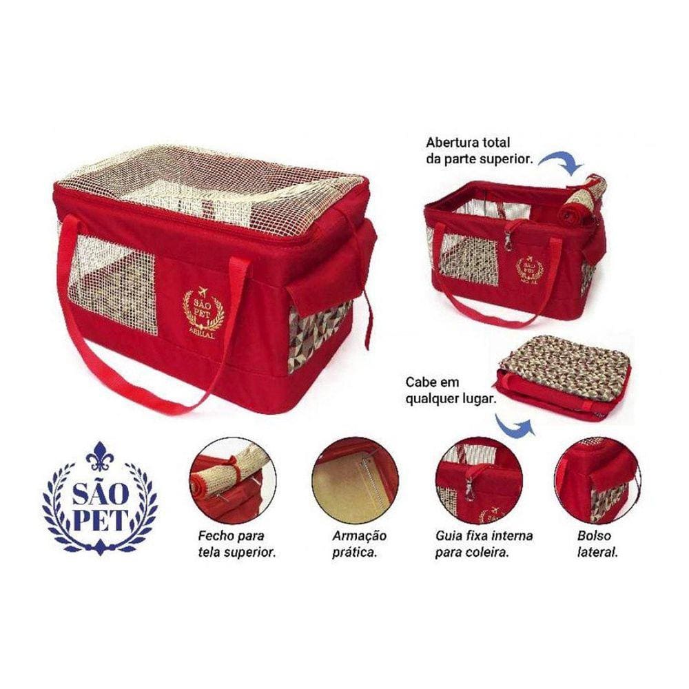 Bolsa Aerea Sao Pet - Cia Gol - Vermelha