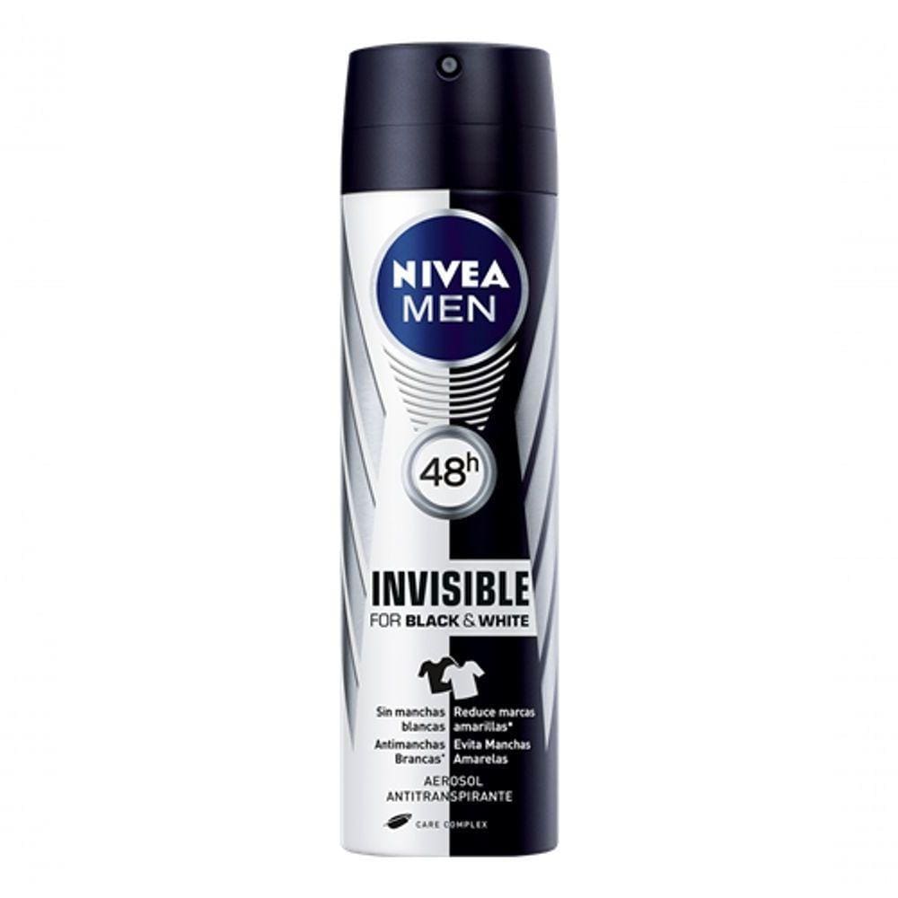 Desodorante Nivea Men Aerosol Invisible For Black White 150Ml