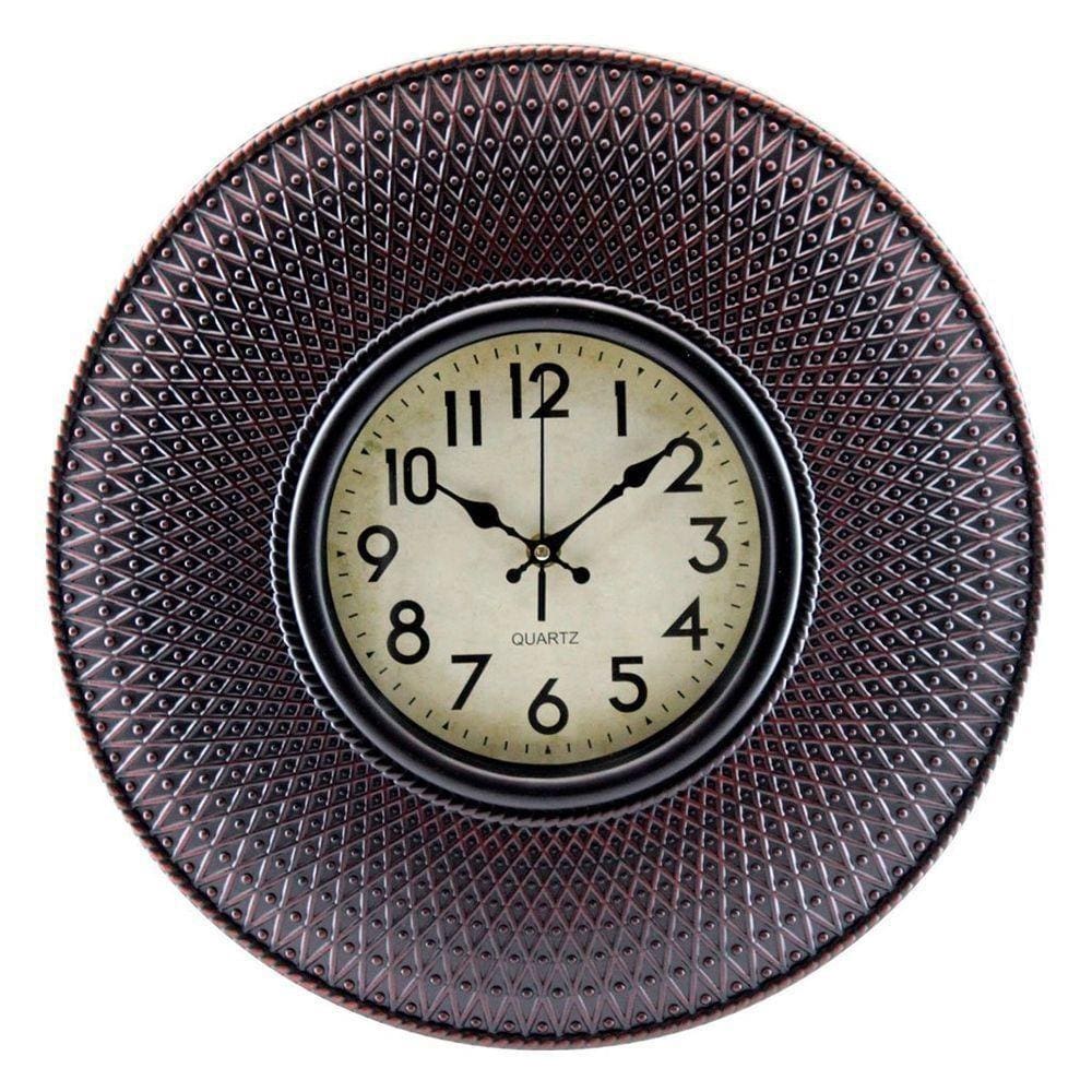 Relógio De Parede Decorativo Clássico 40cm Cobre