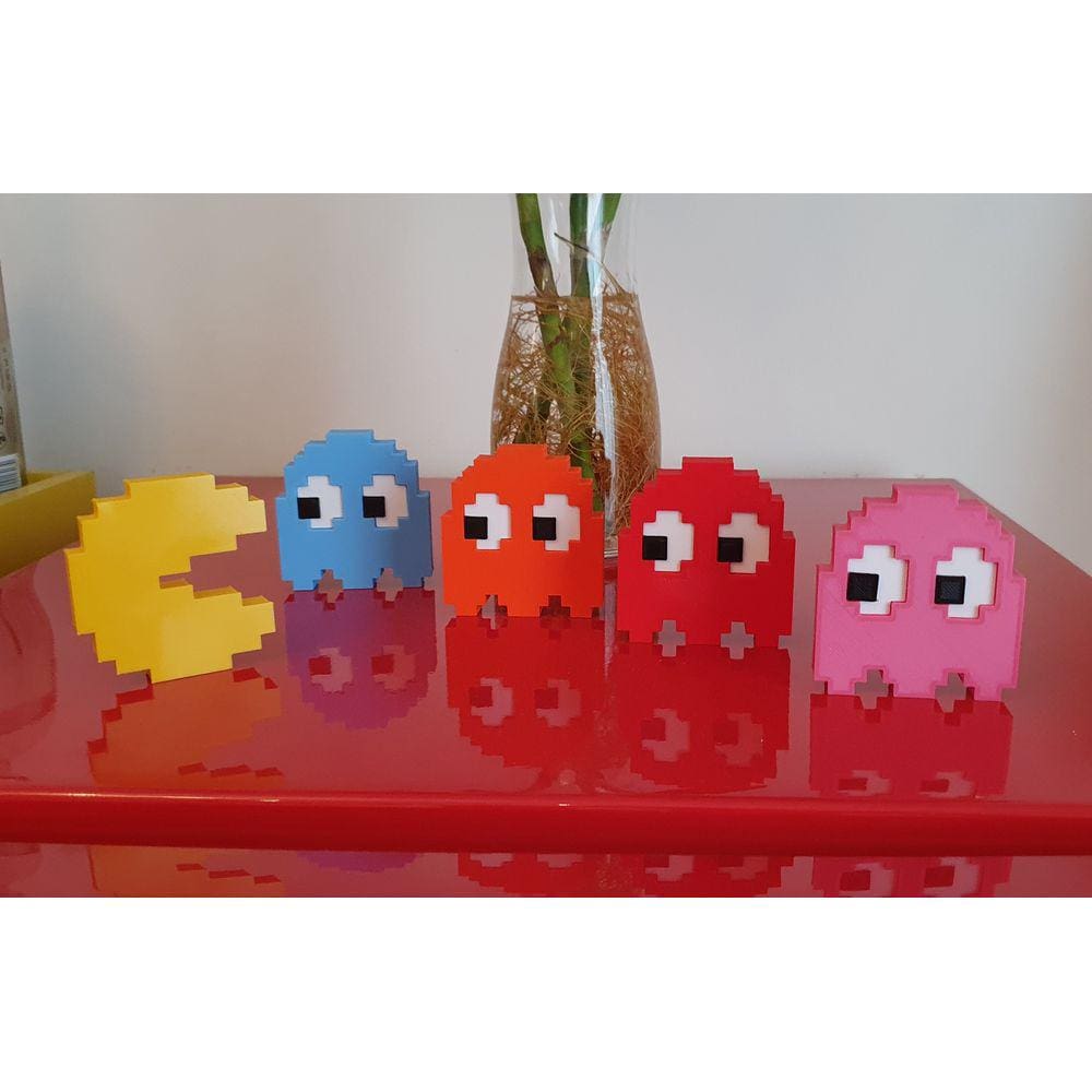 Kit decorativo tema Pac Man Geek fabricado via impressão 3D - Decoração com estilo