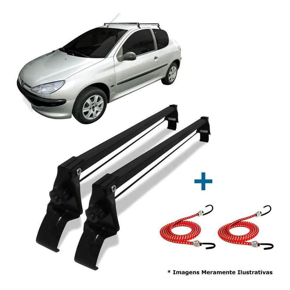 Rack Teto Bagageiro + 2 Elasticos Peugeot 2 Ptas 206/207