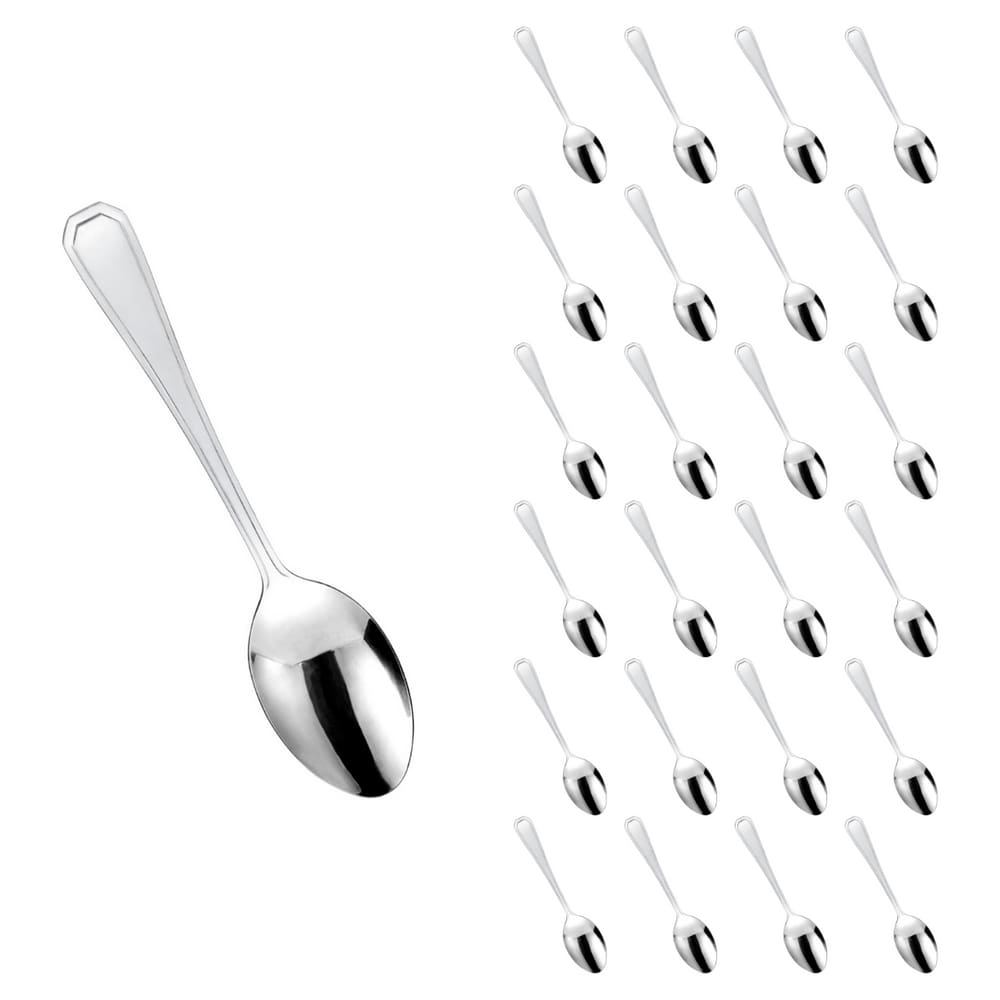 Kit Restaurante 24 Pçs Colher Reforçada Inox Casa / Bar