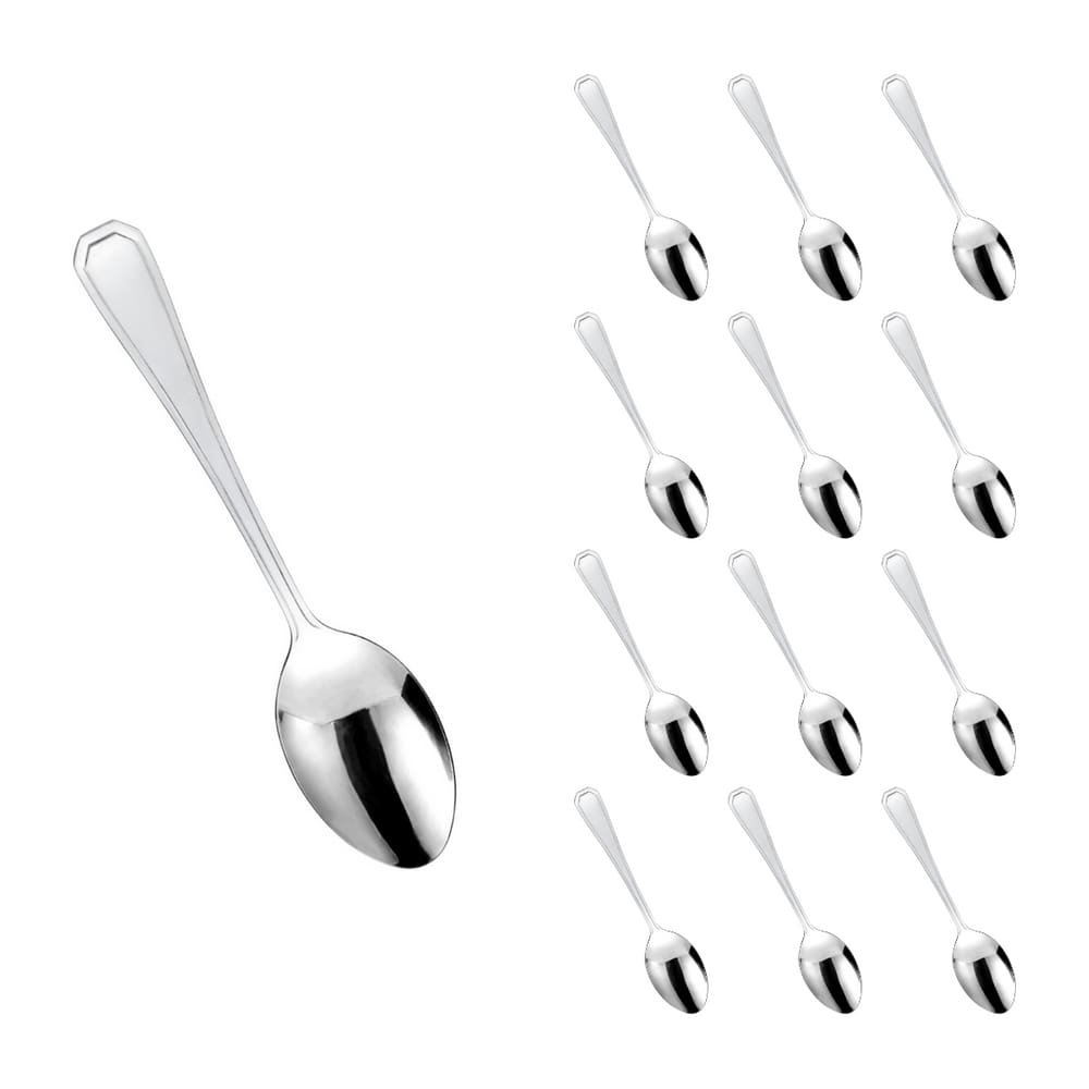 Kit Restaurante 12 Pçs Colher Reforçada Inox Casa / Bar