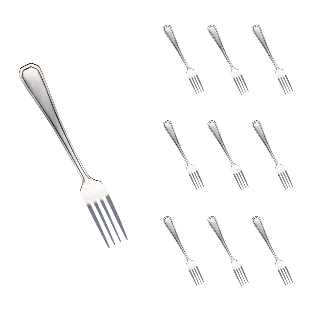Kit Restaurante 12 Pçs Garfo Reforçada Inox Casa / Bar
