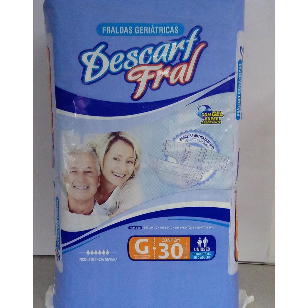 Fralda Geriatrica Descart Fral Intermediaria G C/30