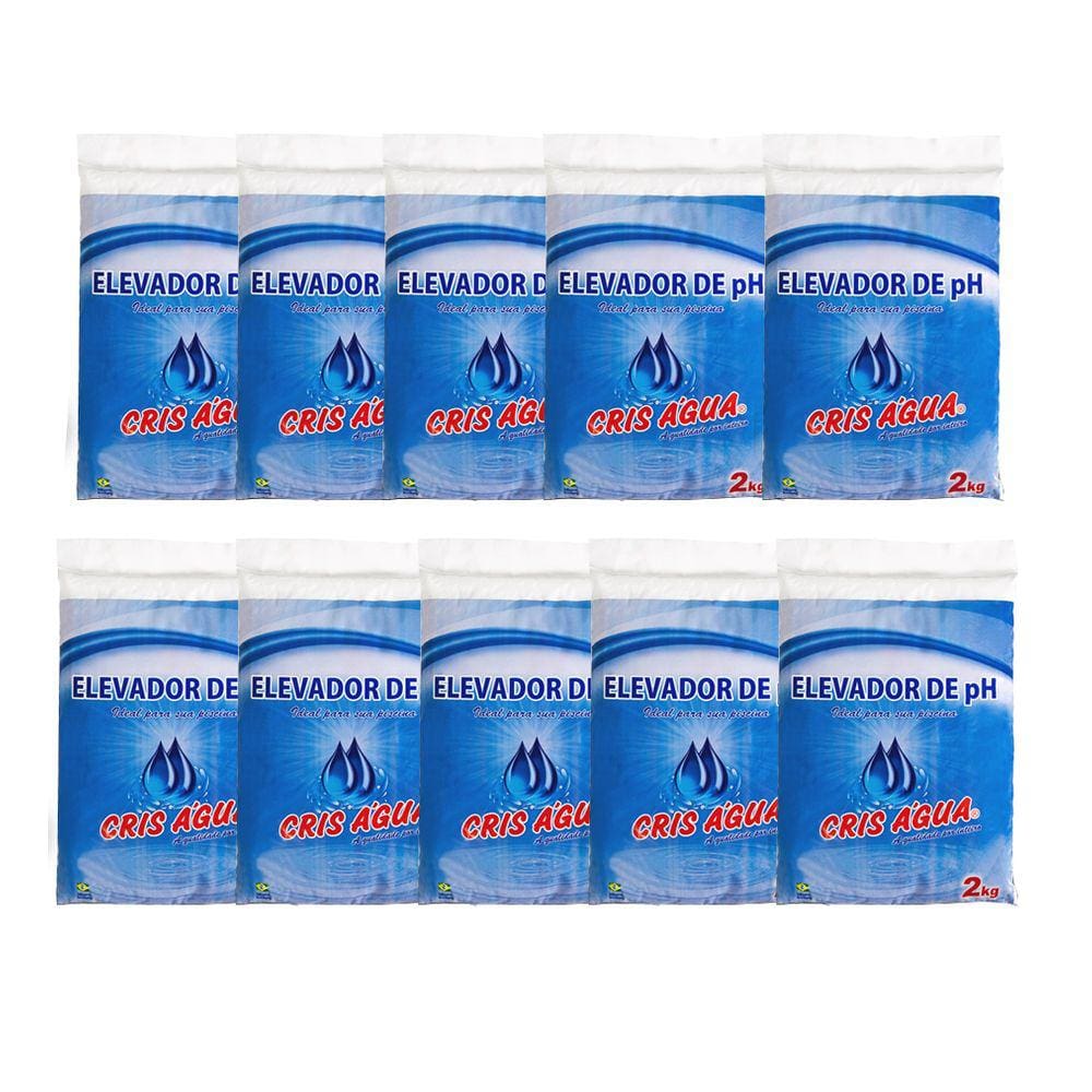 Kit 10 Barrilhas Leve Elevador De Ph Para Piscina Cris Água