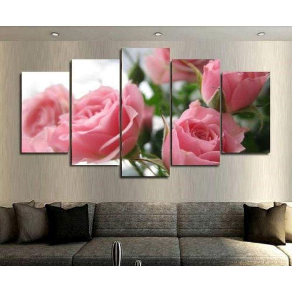 Quadros Decorativos Flores Rosas 63X130Mt N97