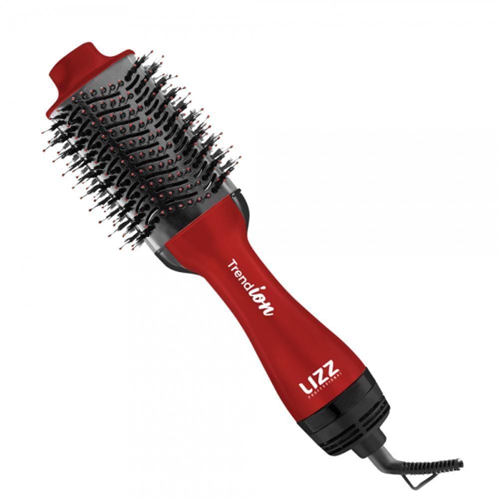 Kit Escova Alisadora Modeladora Trend Íon 110V + Escova