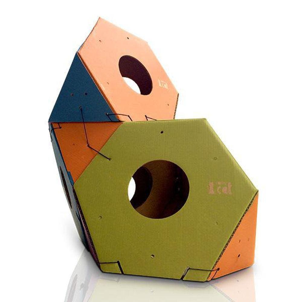 Corrucat Toca Modular De Papelão Para Gatos 03 Módulos