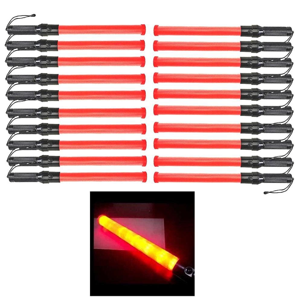 Bastao Sinalizador Kit 20 Unidades Manobrista Transito Engarrafamento Obra Rua Estrada Estacionamento Aeroporto Segurança