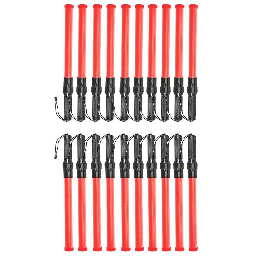 Bastao Sinalizador Kit 20 Uni Fluorescente Transito Manobrista Engarrafamento Iluminaçao Estrada Rua Obra