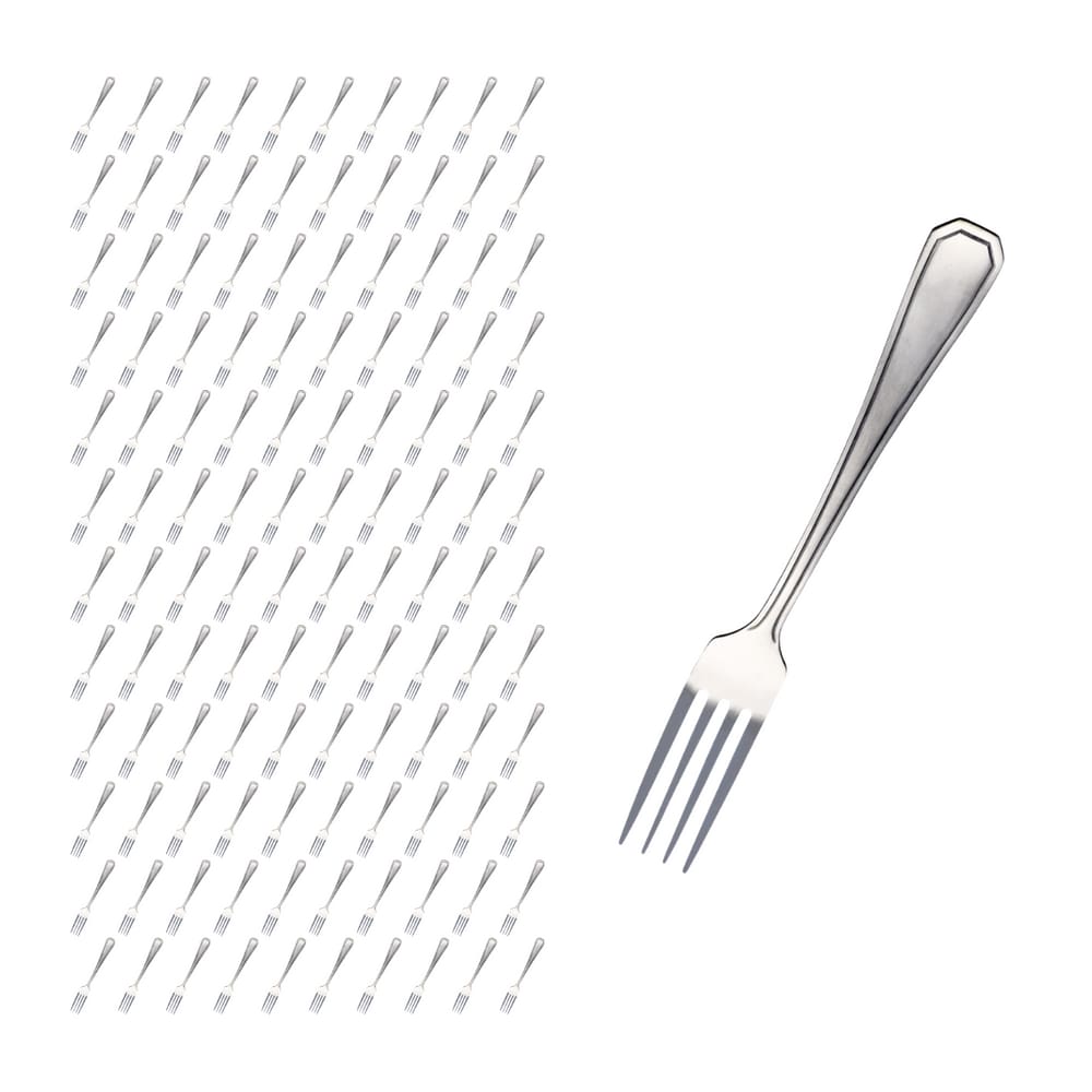 Kit 120 Pçs Garfo Reforçada Inox Restaurante / Casa / Bar