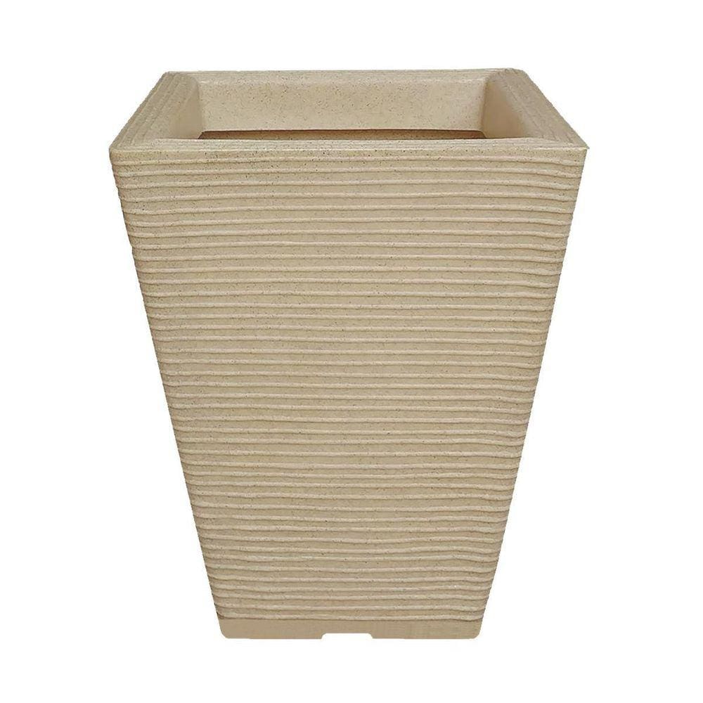 Vaso De Planta Quadrado Decorativo Polietileno 45X35 Areia