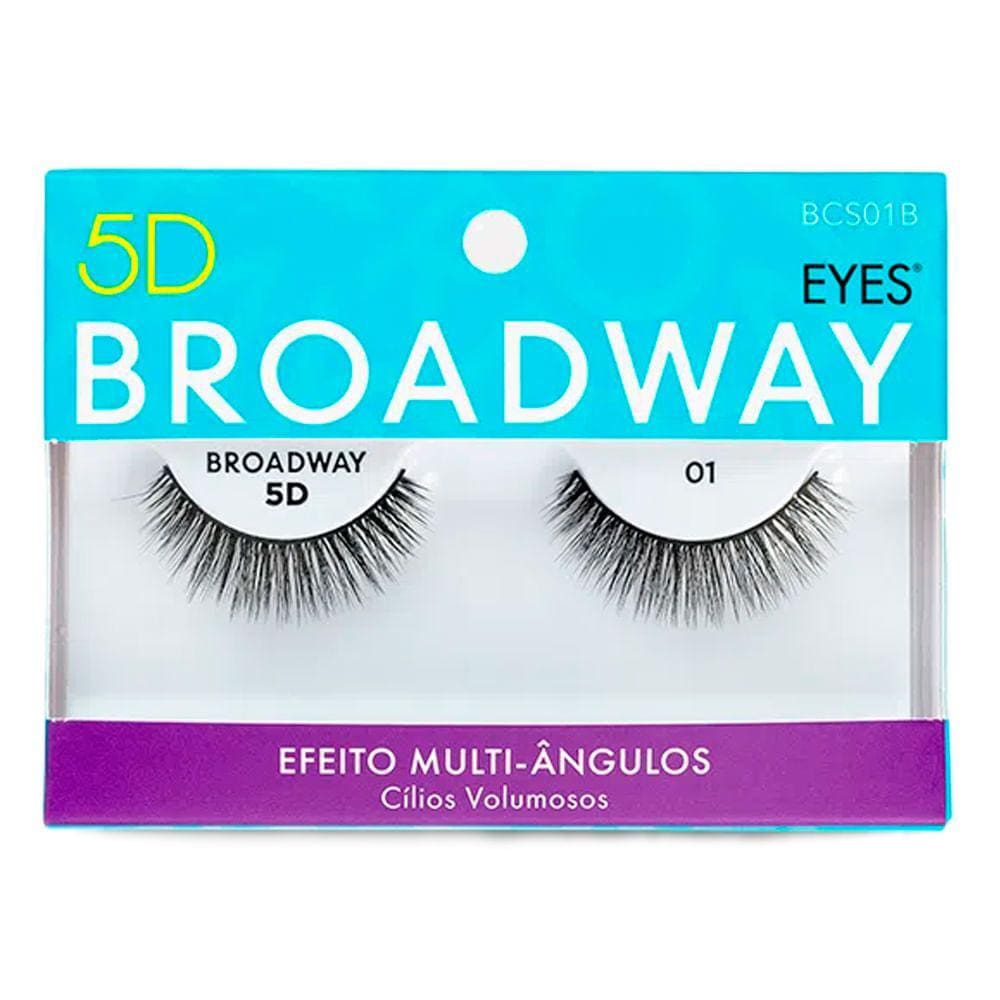 Cílios Postiços Kiss New York Broadway 5D Synthetic 01