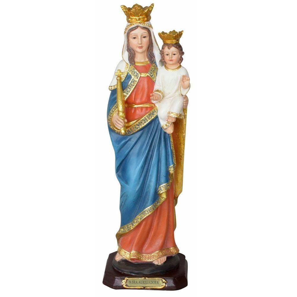 Santa Imagem Nossa Senhora De Auxiliadora Resina 31cm