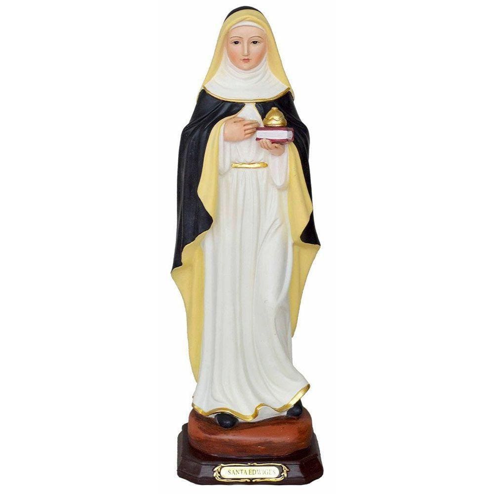 Santa Imagem Santa Edwiges Resina 31cm
