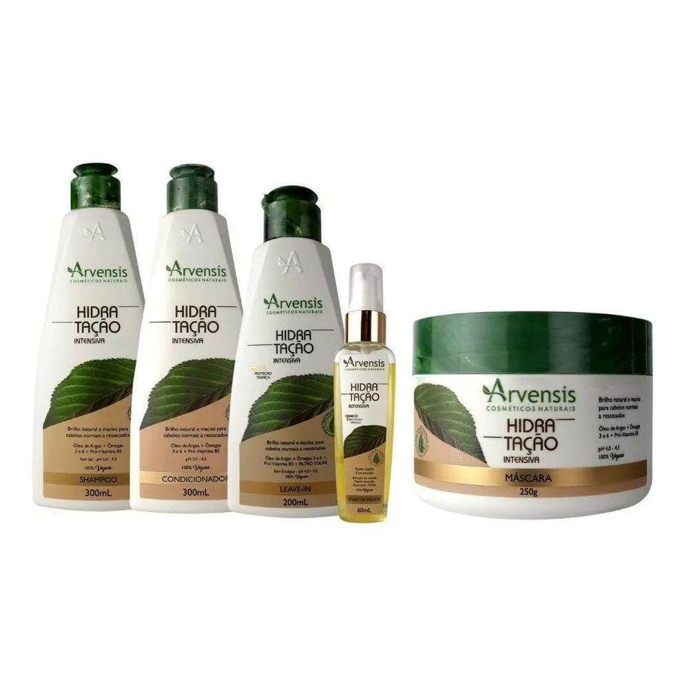 Kit Arvensis Hidratação Sh Cond Leave-In Argan Mascara 250G